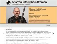 Tablet Screenshot of gitarrenunterricht-in-bremen.de